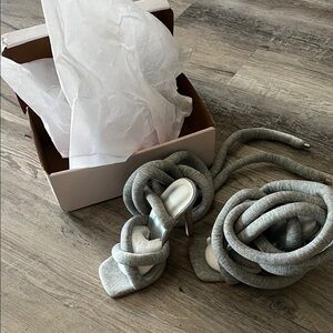 Gray Wrap Heels